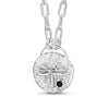 Natural Black Onyx Textured Dragonfly Pendant – Silver Plated Necklace