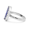 Natural lapis lazuli statement ring with large blue gemstone in 18K gold plated and silver plated finish for women