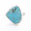 Natural Arizona Turquoise Gemstone Hammered Design Ring