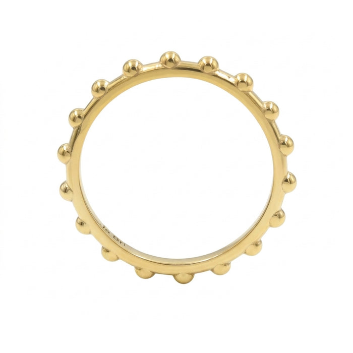 Gold Beaded Stacking Ring
