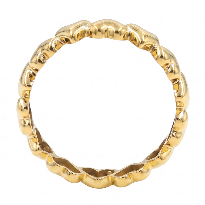 Gold-Plated Puffy Heart Band Ring