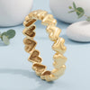 Gold-Plated Puffy Heart Band Ring