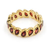 Garnet Pear Shape Eternity Band Ring