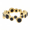 Black Onyx 18K Gold Plated Bubble Ring