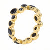 Black Onyx 18K Gold Plated Bubble Ring