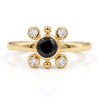 Black Onyx and Cubic Zirconia Gold