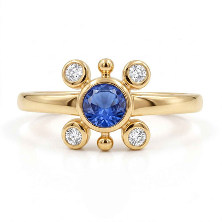 Tanzanite and Cubic Zirconia Ring