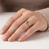Tanzanite and Cubic Zirconia Ring