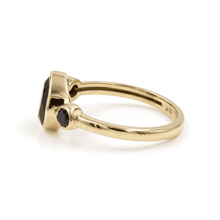 Black Onyx Gold Plated Ring