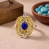 Lapis Lazuli and Cubic Zirconia Ring