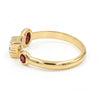 Garnet and Cubic Zirconia Ring