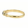18K Gold & Silver Plated Black Onyx Ring with Swarovski Crystal