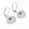 Natural Amethyst & Freshwater Pearl Drop Earrings – 18K Gold Plated