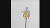 Swarovski crystal open circle stud earrings in gold and silver plated finish