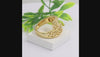 Geometric cutout lattice bypass ring in gold finish