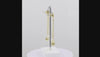 natural freshwater pearl chain drop earrings in 18k gold plated finish