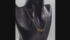 Natural Black Onyx Bubble Station Necklace in 18K Gold Plated and Silver Plated Finish with Graduated Round Gemstones