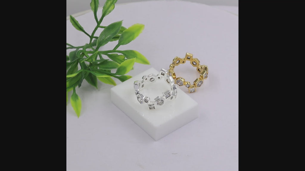 Cubic Zirconia Eternity Band Ring