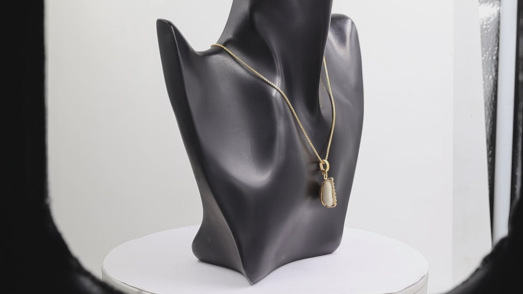 Sippy Shell & Sparkle Crystal Pendant Gold-Plated Necklace