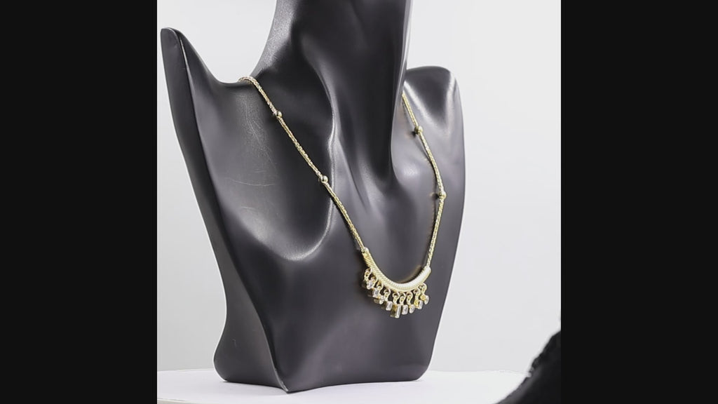 Cubic Zirconia Charm Necklace