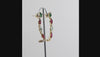 360 degree view of multi gemstone vine ear climber earrings in 1 micron 18K gold plated finish