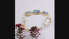 Kyanite & Pearl Gold-Plated Statement Bracelet
