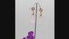 Natural rose quartz drop earrings with oval rose quartz, Swarovski crystal accents