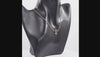 Natural amethyst geometric pendant necklace with square and round gemstones in 18K gold plated finish